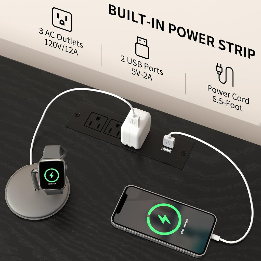 Yoobure TV Stand Dresser for Bedroom, 7 Fabric Drawers Entertainment Center, LED Dressers with Power Outlets, TV Stands for Living Room with Storage Shelf, TV Console Entertainment Stand up to 50" TV - Grand Goldman