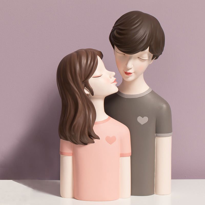 Young Girl Heart Sculptures, Modern Wedding Gift, Couple Statue, Pregnant Woman, Miniatures for Home Decor, New - Grand Goldman