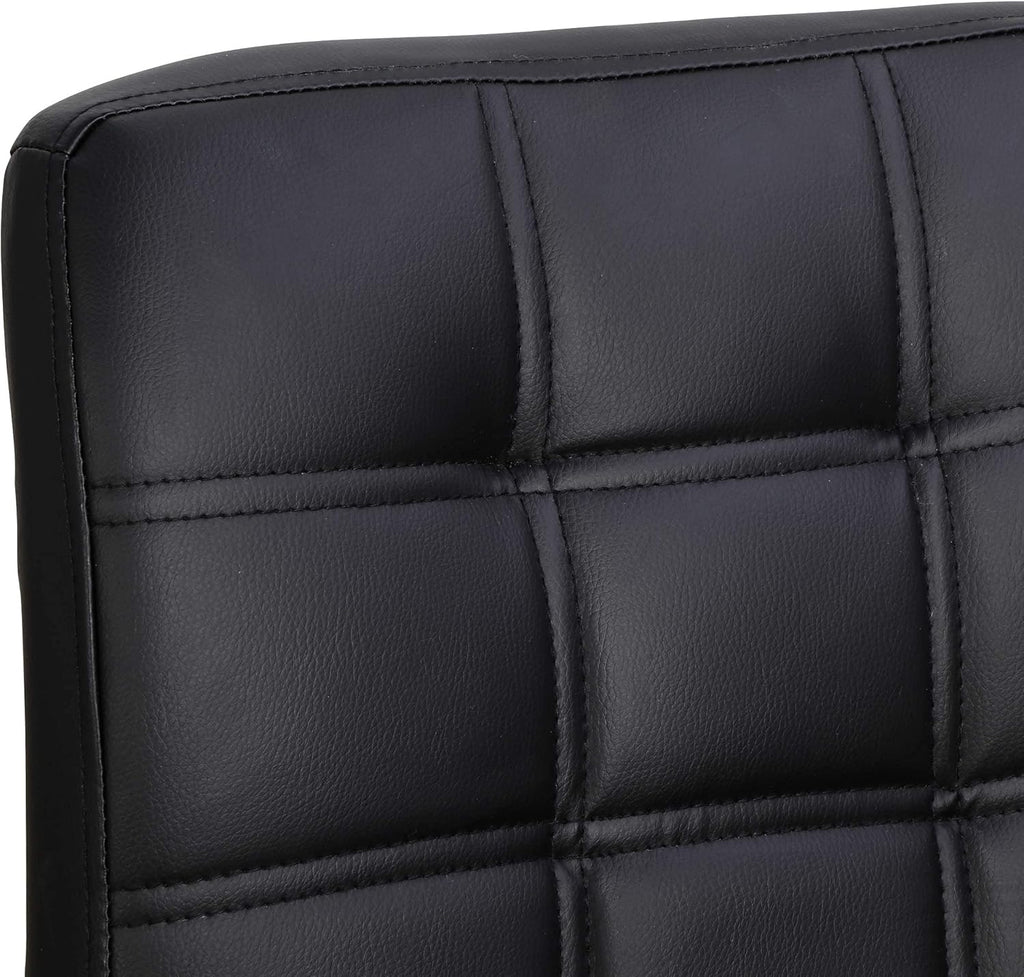 ZENY Set of 4 Adjustable Swivel Barstools, Modern PU Leather Kitchen Counter Bar Stools, Square Back Bar Stool - Grand Goldman