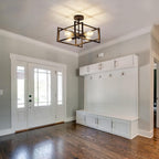 ZGLAOJT 4-Lights Close to Ceiling Light，Black Light Fixture Industrial Flush Mount Ceiling Light ，Farmhouse Chandelier Lighting for Kitchen Island Dining Room Bedroom Foyer Hallway - Grand Goldman