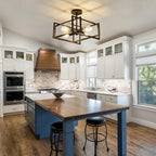 ZGLAOJT 4-Lights Close to Ceiling Light，Black Light Fixture Industrial Flush Mount Ceiling Light ，Farmhouse Chandelier Lighting for Kitchen Island Dining Room Bedroom Foyer Hallway - Grand Goldman