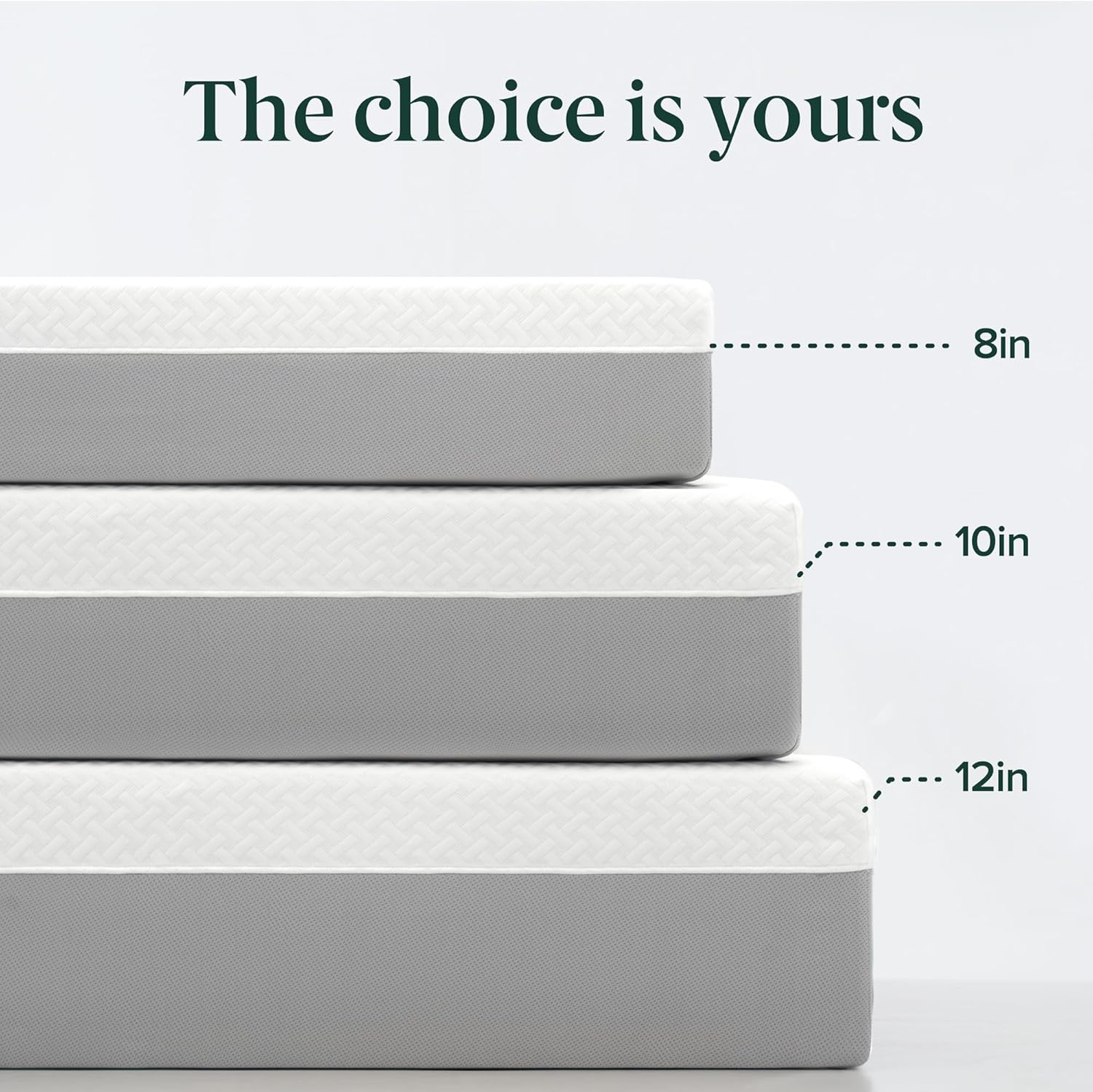 ZINUS 10 Inch Green Tea Essential Memory Foam Mattress [New Version], Queen, Fiberglass Free, Medium Feel, Breathable Airflow Memory Foam, Certified Safe Foams & Fabric, Mattress in A Box - Grand Goldman