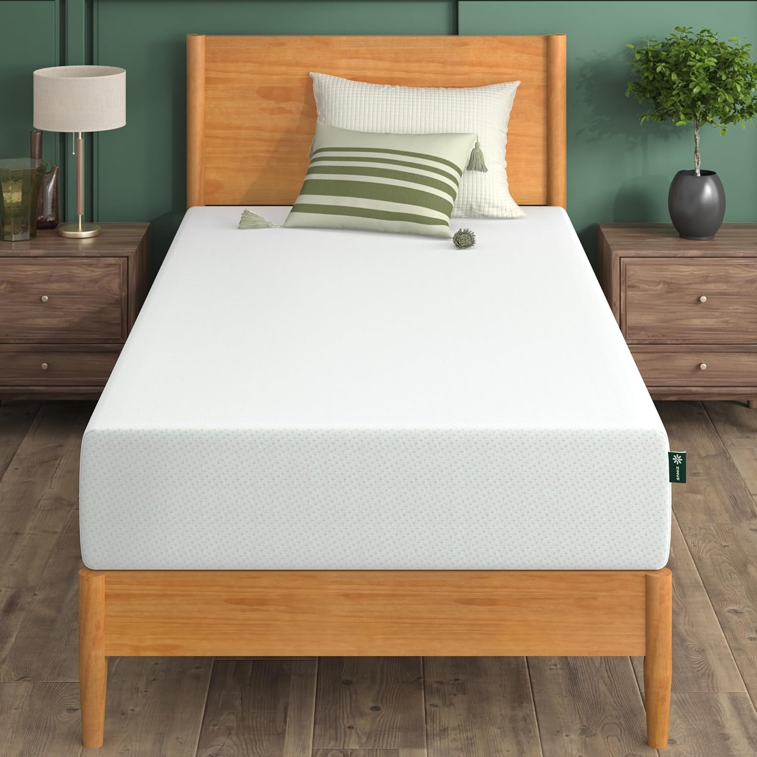 ZINUS 5 Inch Green Tea Memory Foam Mattress [New Version], Twin, Fiberglass free, Medium Firm Feel, Zoned Pressure Relief, Certified Safe Foams & Fabric, Mattress in A Box - Grand Goldman
