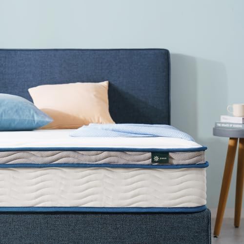 ZINUS 6 Inch Spring Sensation Hybrid Mattress [New Version], Medium Firm Feel, Fiberglass Free, Youth and Guest Bedroom, Mattress in A Box, Twin - Grand Goldman