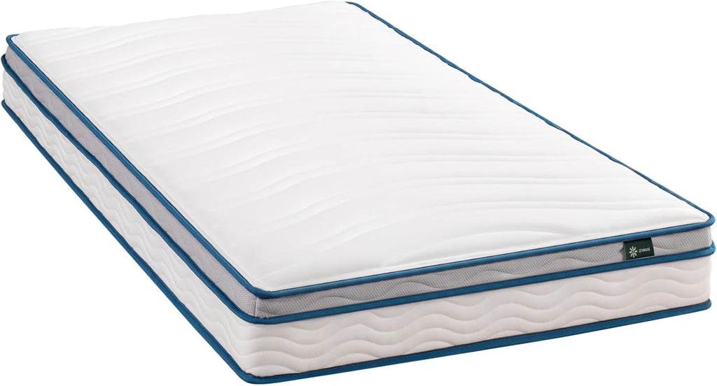 ZINUS 6 Inch Spring Sensation Hybrid Mattress [New Version], Medium Firm Feel, Fiberglass Free, Youth and Guest Bedroom, Mattress in A Box, Twin - Grand Goldman