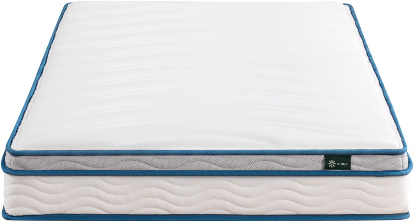 ZINUS 6 Inch Spring Sensation Hybrid Mattress [New Version], Medium Firm Feel, Fiberglass Free, Youth and Guest Bedroom, Mattress in A Box, Twin - Grand Goldman