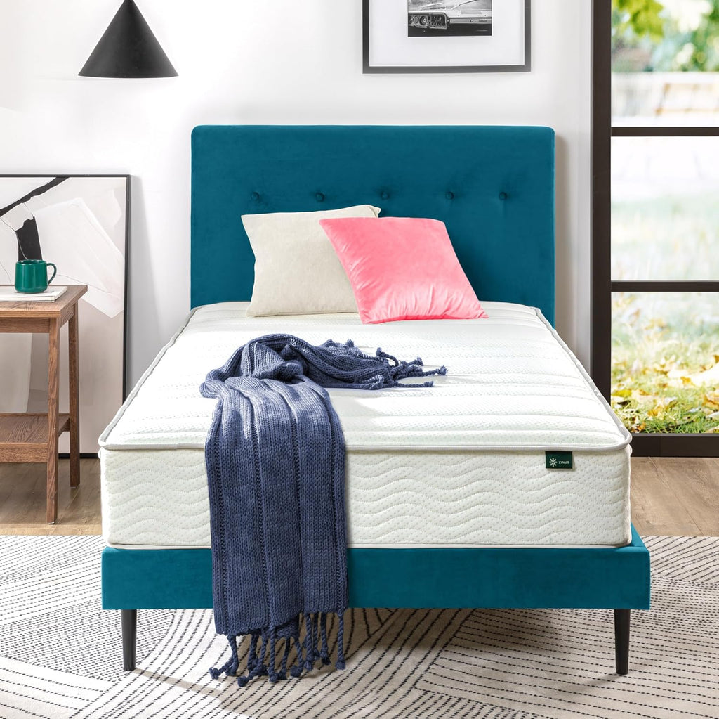 ZINUS 8 Inch Foam and Spring Hybrid Mattress [New Version], Full, Fiberglass free, Medium Firmness, Durable Support, Certified Safe Foams & Fabric, Mattress in A Box - Grand Goldman