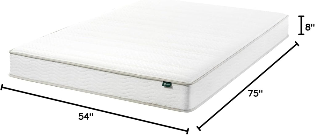 ZINUS 8 Inch Foam and Spring Hybrid Mattress [New Version], Full, Fiberglass free, Medium Firmness, Durable Support, Certified Safe Foams & Fabric, Mattress in A Box - Grand Goldman