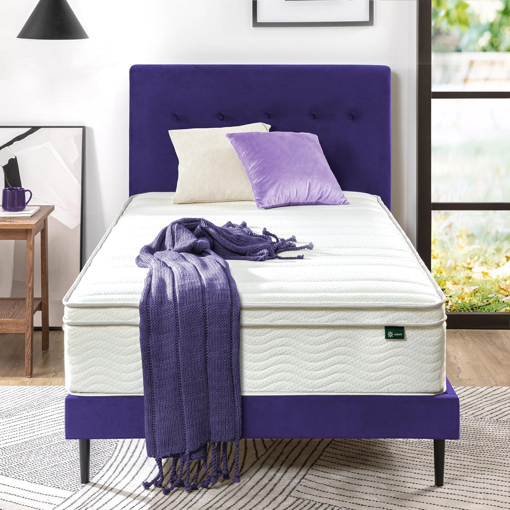 ZINUS 8 Inch Foam and Spring Hybrid Mattress [New Version], Full, Fiberglass free, Medium Firmness, Durable Support, Certified Safe Foams & Fabric, Mattress in A Box - Grand Goldman