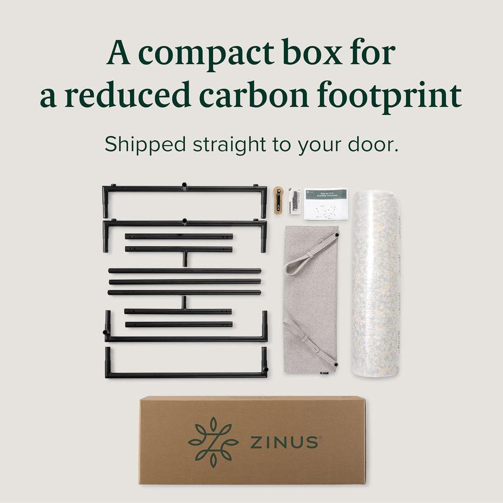 ZINUS Aidan Sling Accent Chair, Metal Framed Armchair with Shredded Foam Cushioning, Oatmeal - Grand Goldman