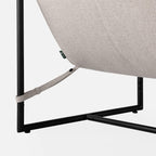 ZINUS Aidan Sling Accent Chair, Metal Framed Armchair with Shredded Foam Cushioning, Oatmeal - Grand Goldman