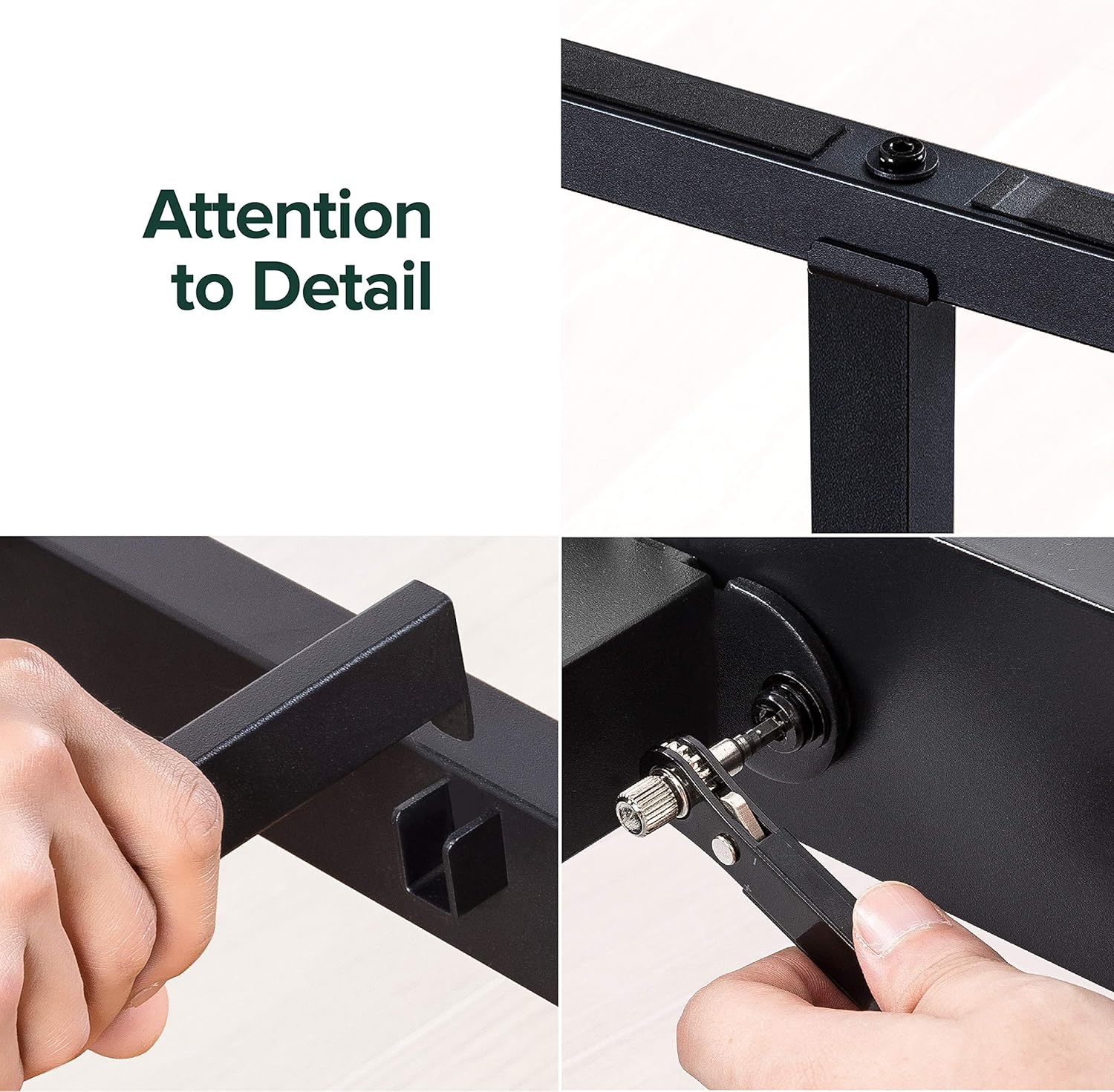 ZINUS Lorelei 14 Inch Metal Platform Bed Frame, Mattress Foundation with Steel Slat Support, No Box Spring Needed, Easy Assembly, Twin, Black - Grand Goldman