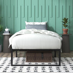 ZINUS Lorelei 14 Inch Metal Platform Bed Frame, Mattress Foundation with Steel Slat Support, No Box Spring Needed, Easy Assembly, Twin, Black - Grand Goldman