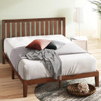 ZINUS Vivek Wood Platform Bed Frame with Headboard, Solid Wood Foundation with Wood Slat Support, No Box Spring Needed, Easy Assembly, Queen - Grand Goldman