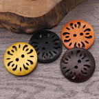 Natural Wood Dyed Lase Coat Sweater Cardigan Clothes Buttons