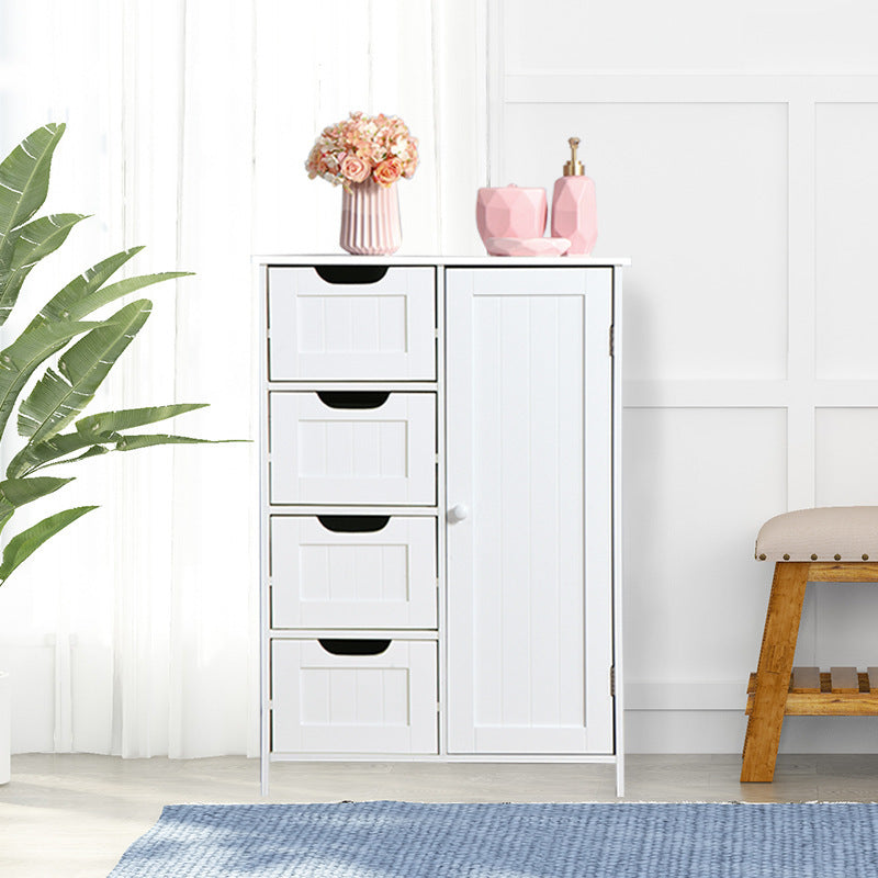 White Simple Storage Cabinet Household 4 Pumping Storage Cabinet