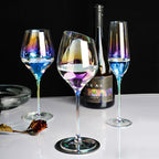 Gradient Colorful Glass Goblets Nordic Red Wine Glasses