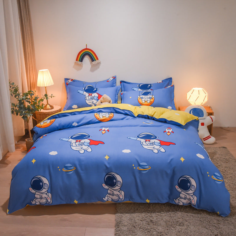 Simple Pure Cotton Brushed Four-piece Set