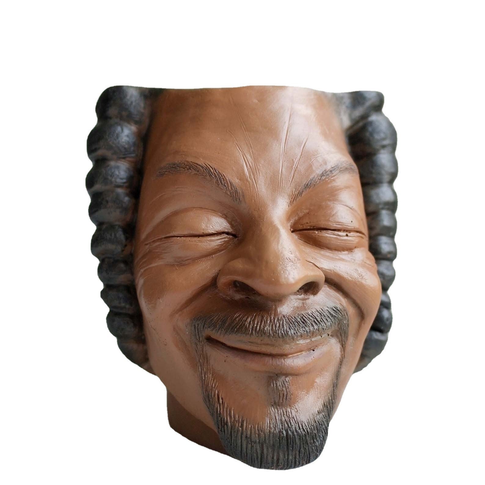 Hip Hop Portrait Personality Succulent Potted Office Home Desktop Pen Holder Storage Small Ornaments