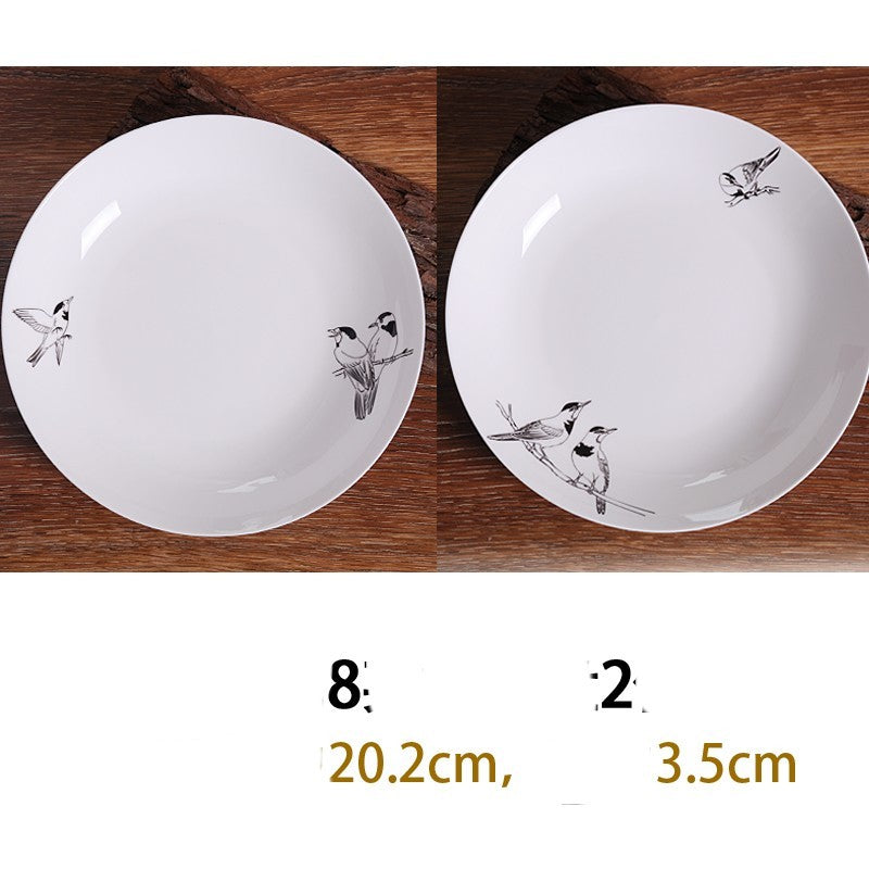 Bone China Dish Deep Plate Shallow Creative European Style