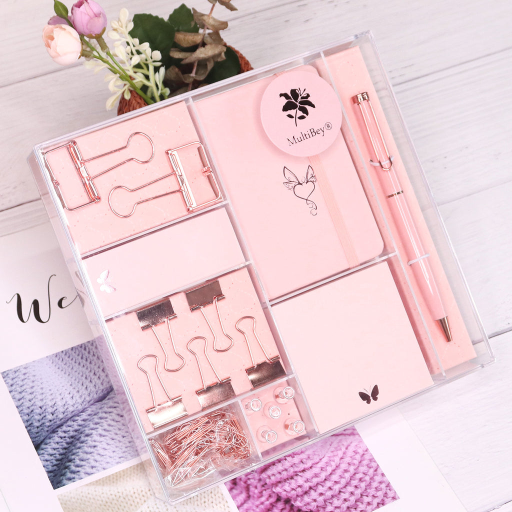 Rose Gold Stationery Set Gift Box Student Office Stationery