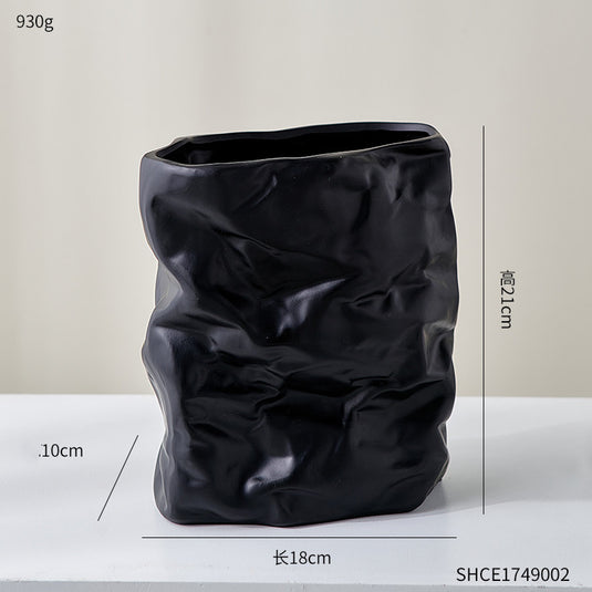 Ornements de vase en céramique galvanisée de luxe nordique