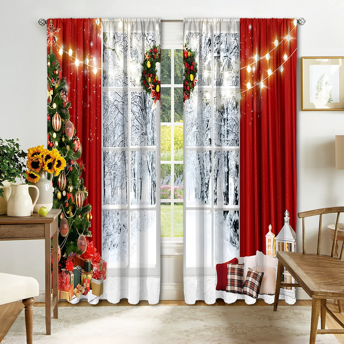 Digital Printed Christmas Curtains