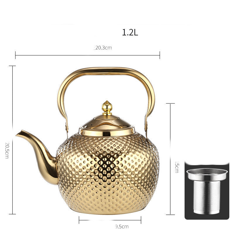 Spherical Handle Stainless Steel With Strainer Household Tea Table Kettle