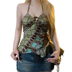 Irregular Short Sling Summer Top For Women