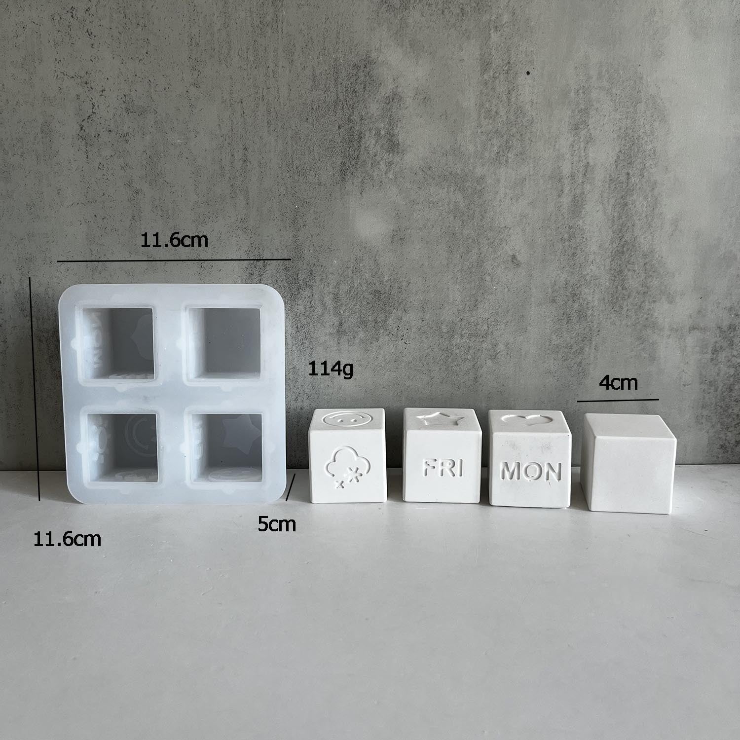 Calendar Silicone Mold Cycle Month Weather Furniture