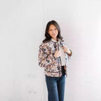 Women's Casual Printed Baggy Coat Jacket Long Sleeve Warm-keeping Cotton Clothing