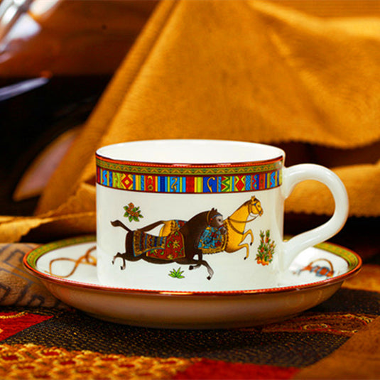 European Coffee Cup Set Creative Bone China