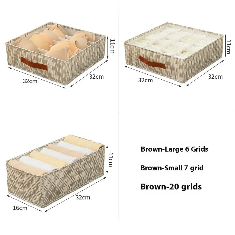 Multifunktionel opbevaringsboks til undertøj til hjemmet soveværelse skuffe til underbukser compartment