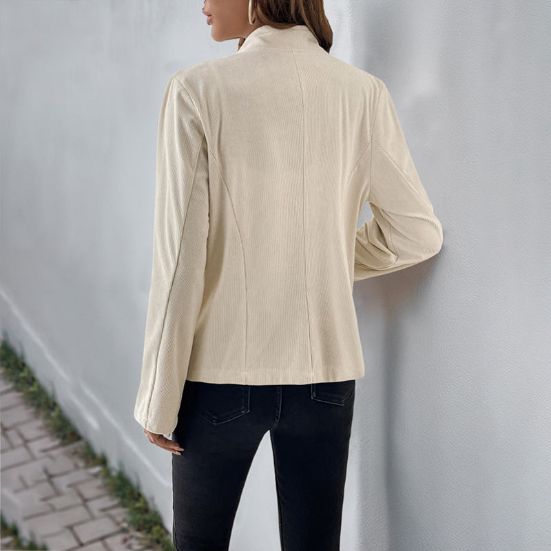 Cardigan Jacket Corduroy European And American Short Coat For Women