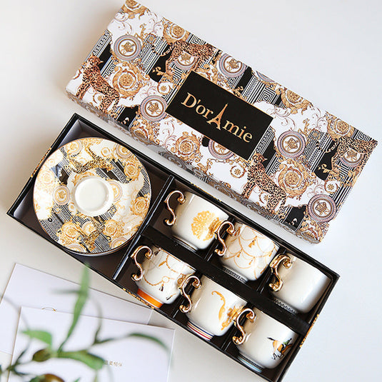 Fashion Small Turkish Coffee Cup And Saucer Tea Set Gift Box