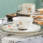 Chinese Bone China Household Cutlery Bowls Set Gift