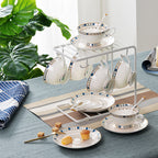 Bone China Coffee Cup And Saucer Set Household Ceramics