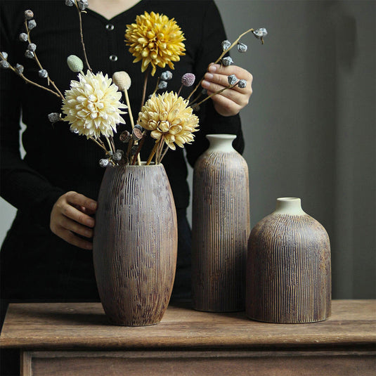 Vase Céramique Vintage Grès Salon Maison