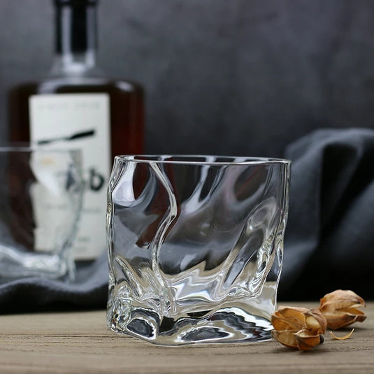 Crumpled Paper Whiskey Glass