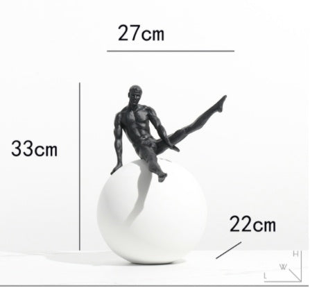 Simple Modern Abstract Athlete Sculpture Ornament