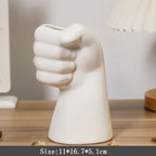 Vaso Ceramico Nordico Artigianale Vaso Creativo a Gesto Soggiorno Semplice Composizione Floreale Vaso a Zampa di Gatto