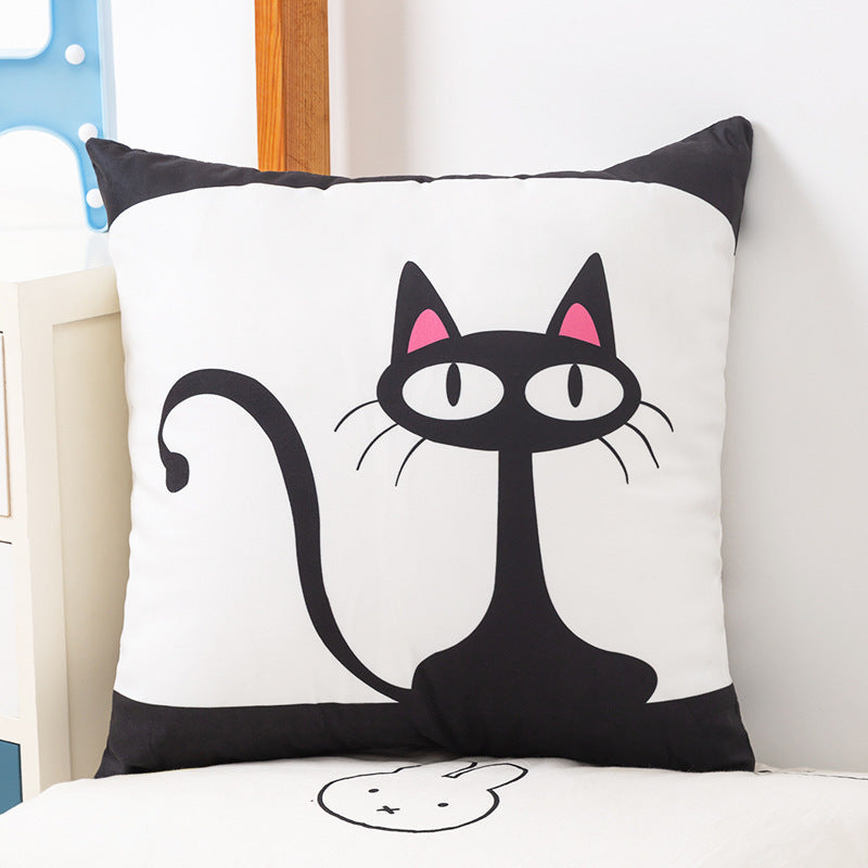 Simple Home Sofa Plush Double-sided Printing Pillow Cover Can Be Disassembled And Washed