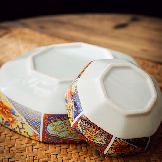Ceramic Bowl Japanese Octagonal Tableware For Household Use