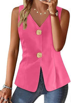Vest Jacket Women's Slit Slim Fit