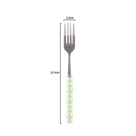 Ceramic Pearl Handle Knife Fork And Spoon Household Eating Soup Spoon Western Foodsteak Knife And Fork
