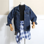 Worn Loose Denim Jacket Women's Long Sleeves