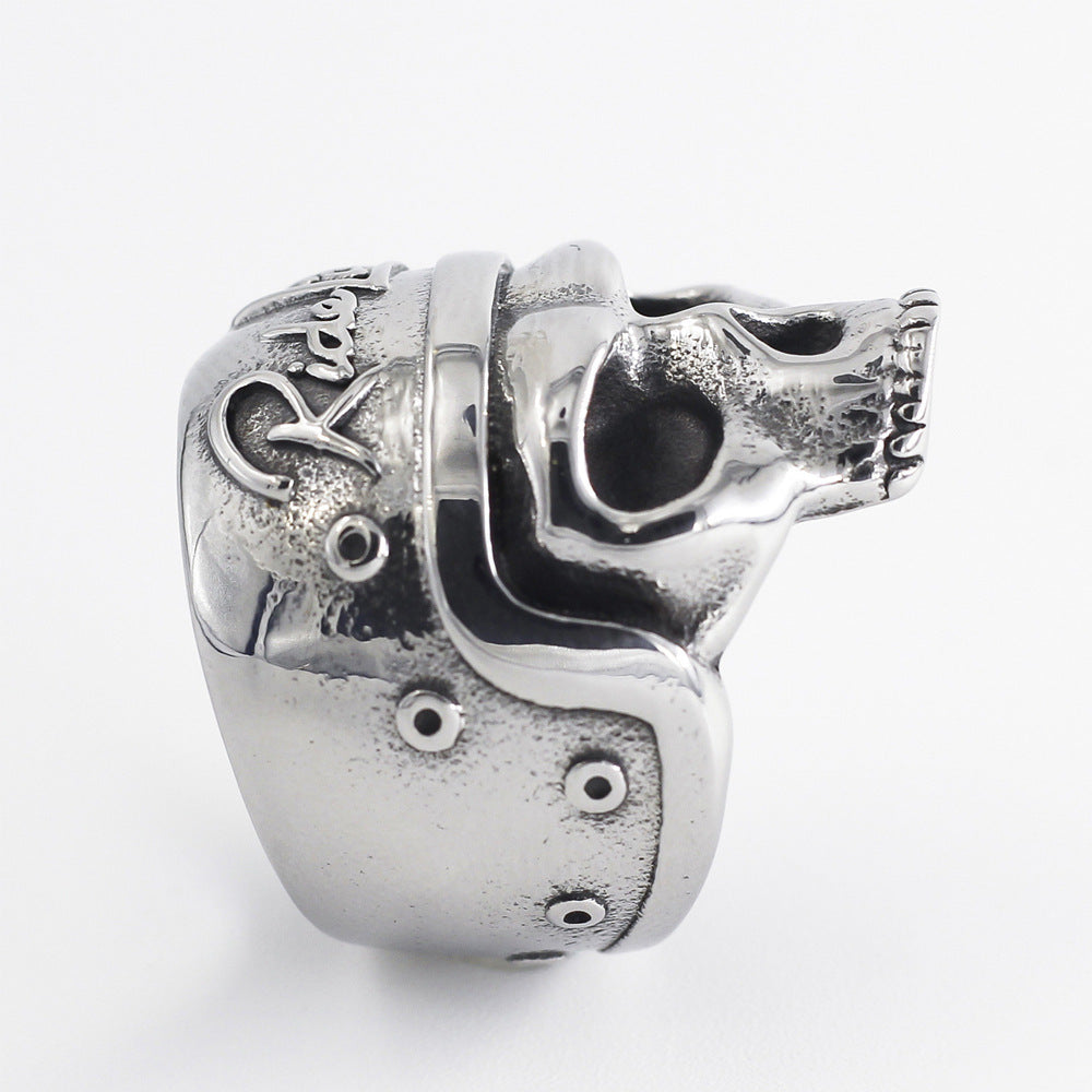 316L Stainless Steel Ride Life Skull Men's Punk Ring
