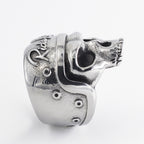 316L Stainless Steel Ride Life Skull Men's Punk Ring