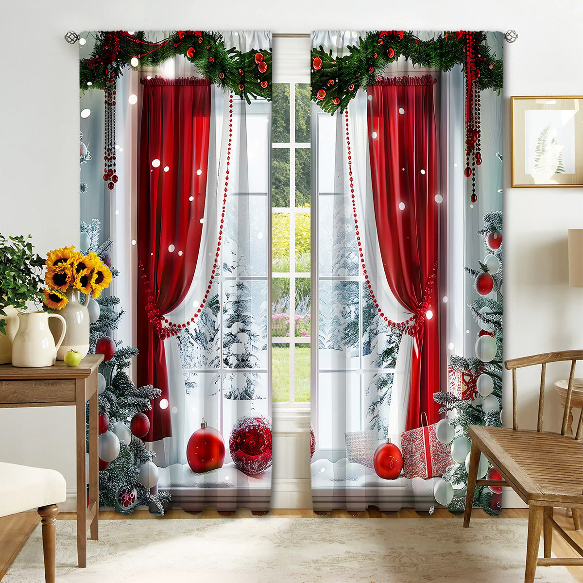 Digital Printed Christmas Curtains