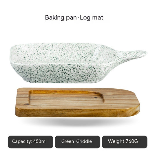 Japanese-style Set Handle Handle Plate Salad Bowl